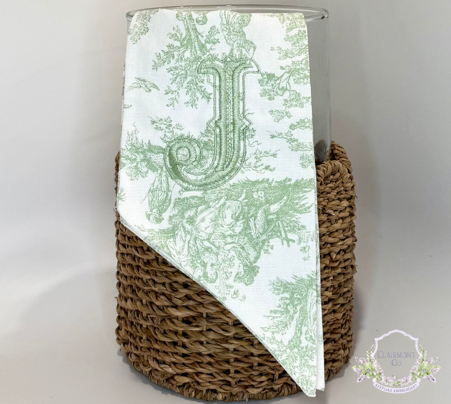 Monogrammed Wreath Sash