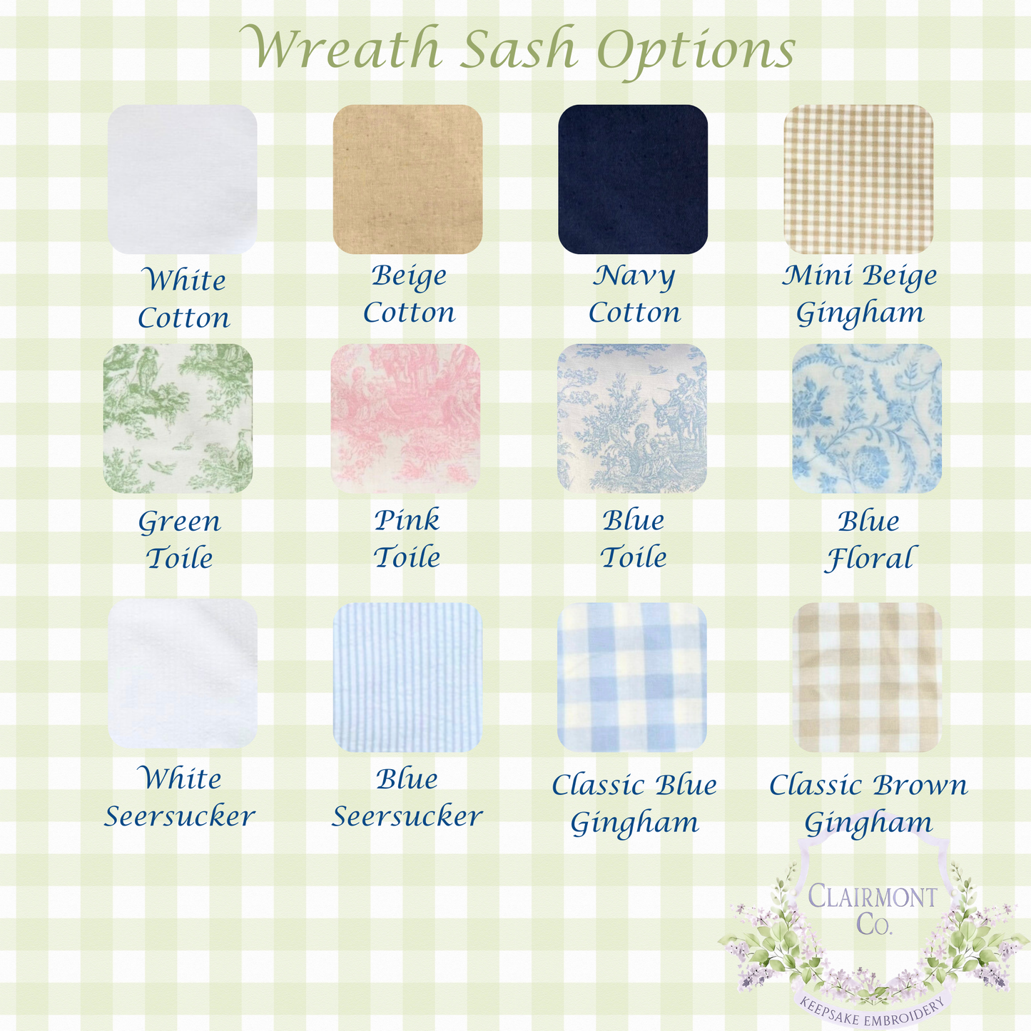 Fall Wreath Sash