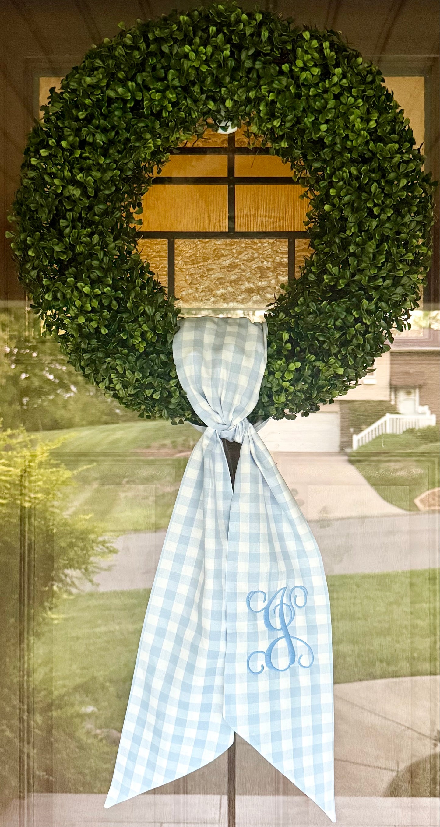 Monogrammed Wreath Sash