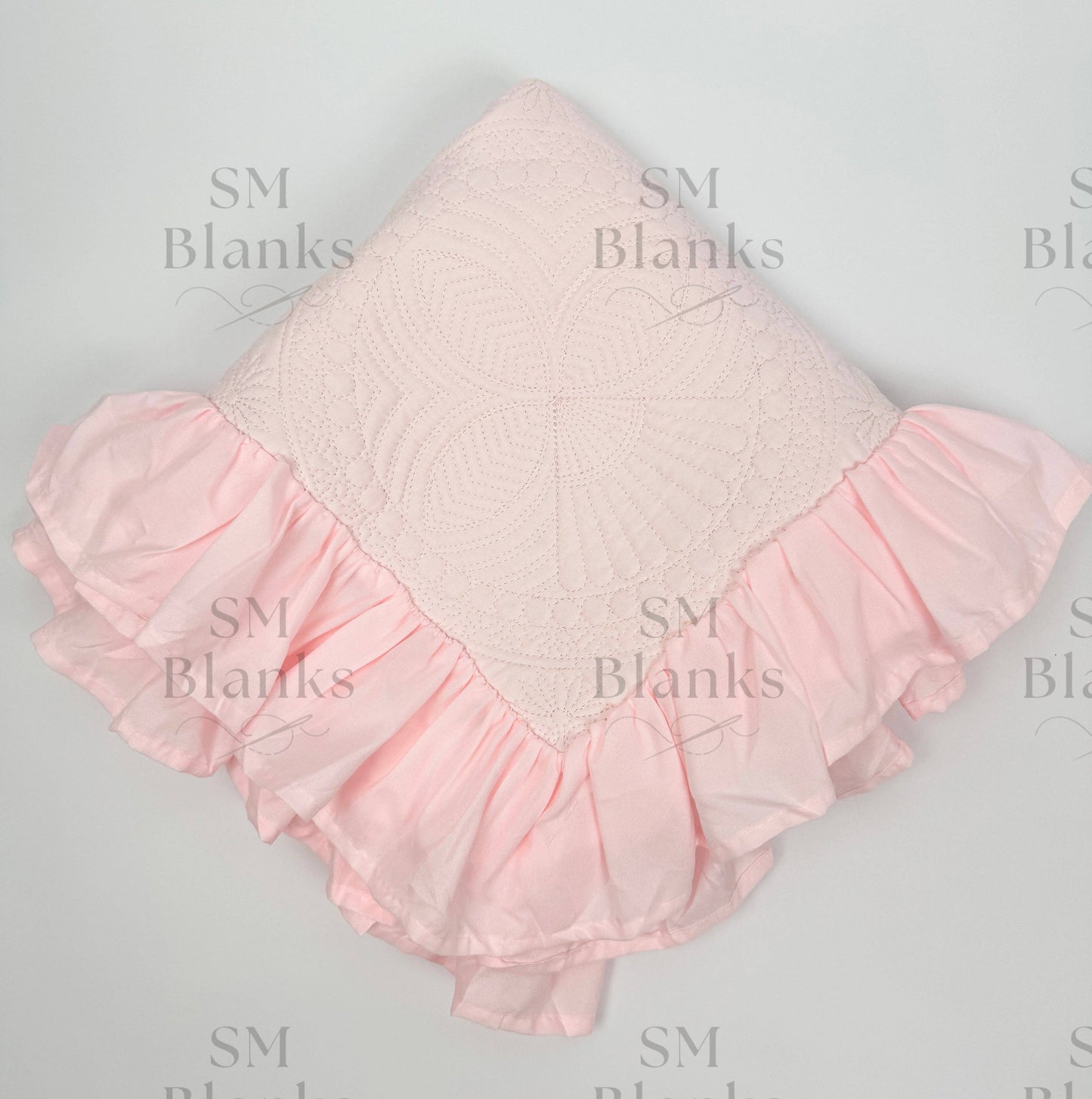 Pink Ruffle Baby Heirloom Quilt
